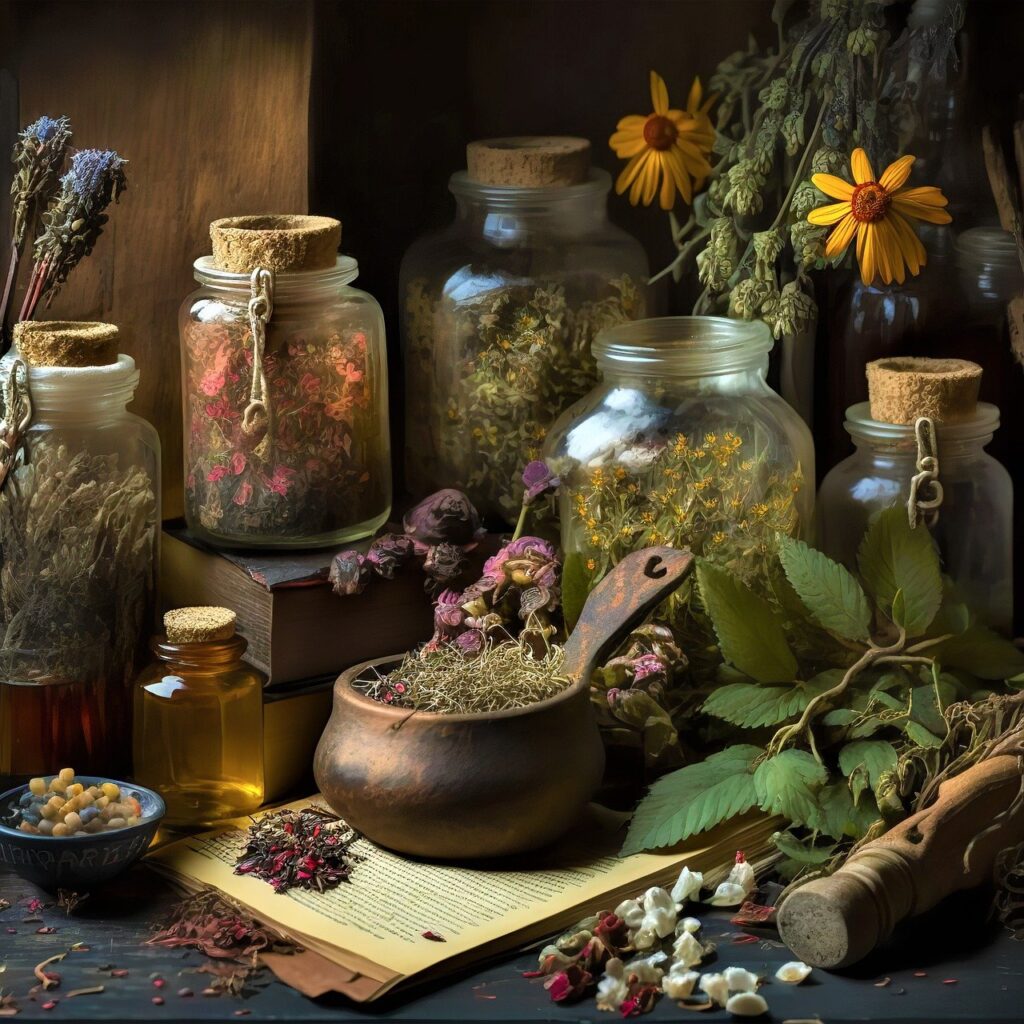herbal apothecary plants flowers to honour the divine feminine

