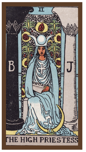 The High Priestess tarot card for self-reflection and inner awareness.