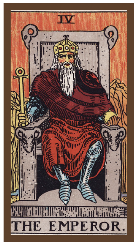 The Emperor tarot card for personal growth, structure and responsibility.
